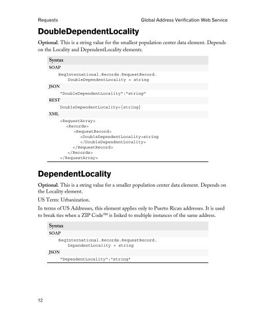 Reference guide - Melissa Data