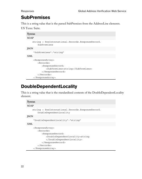 Reference guide - Melissa Data