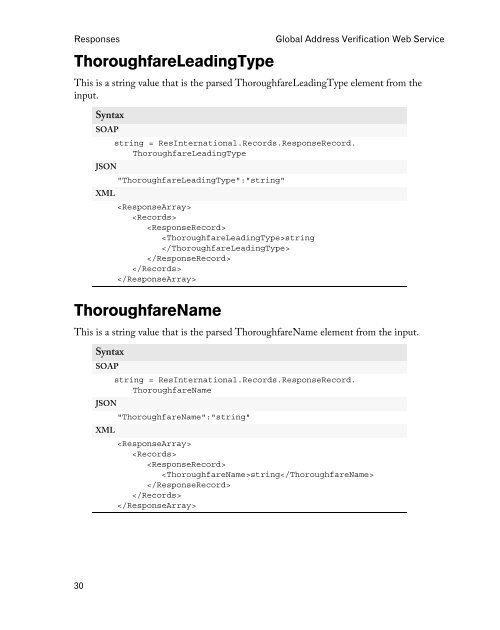 Reference guide - Melissa Data