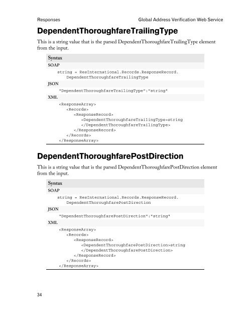 Reference guide - Melissa Data