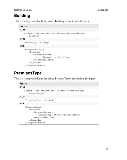 Reference guide - Melissa Data