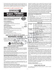 Super Trimec Specimen Label - Golf Ventures