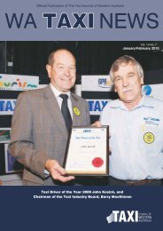 WA Taxi News - Taxi Council of Western Australia