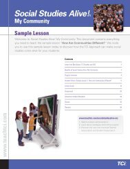 Social Studies Alive! My Community | Sample Chapter | Social ... - TCI