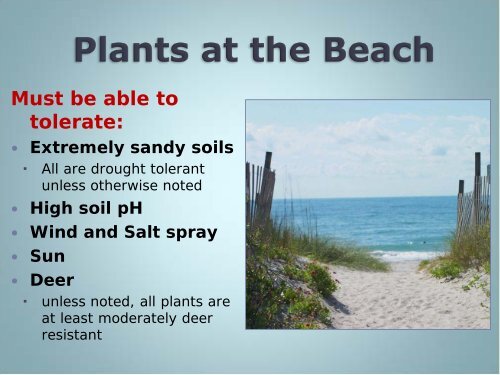 Salt Tolerant Plants Presentation - Pender County Center