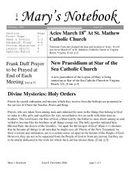 THE LEGION OF MARY - PRAESIDIUM - PRESIDENT'S WORKSHEET