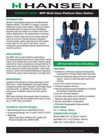 MVP Valve Station - Hansen Technologies