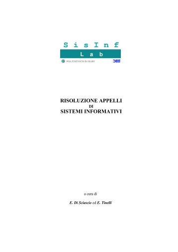 Appelli ed esercizi svolti - SisInf Lab