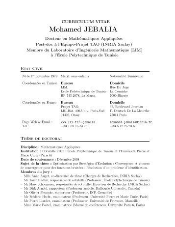 Mohamed JEBALIA - Ãcole polytechnique de Tunisie