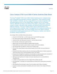 Cisco Catalyst 3750-X and 3560-X Series Switches Data Sheet