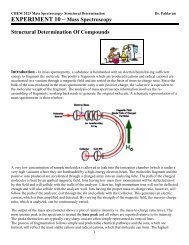 EXPERIMENT 10 â Mass Spectroscopy Problems