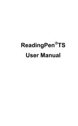 ReadingPen TS User Manual - Scanning Pens Ltd.