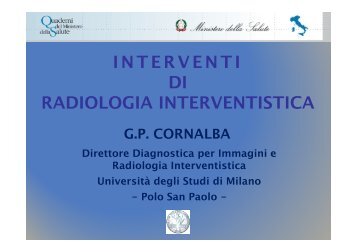 Prof. Gianpaolo Cornalba - Quaderni del Ministero della Salute