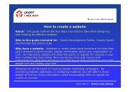 Sport England Guide - How to Create a Website - VicSport