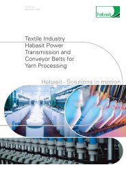 Textile Industry Habasit Power Transmission and Conveyor Belts for ...