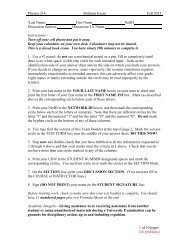 Physics 214. Midterm Exam Fall 2013 1 of 10 pages (26 problems ...