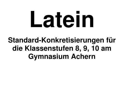 Klasse 7 8 9 10 Gymnasium Achern