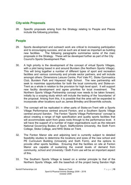 Stoke-on-trent sport and physical activity strategy 2009-2016