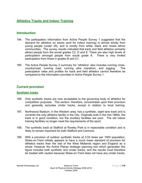 Stoke-on-trent sport and physical activity strategy 2009-2016