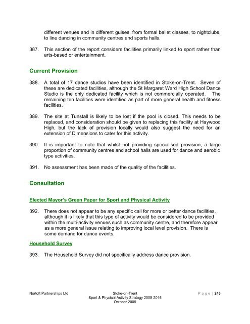 Stoke-on-trent sport and physical activity strategy 2009-2016