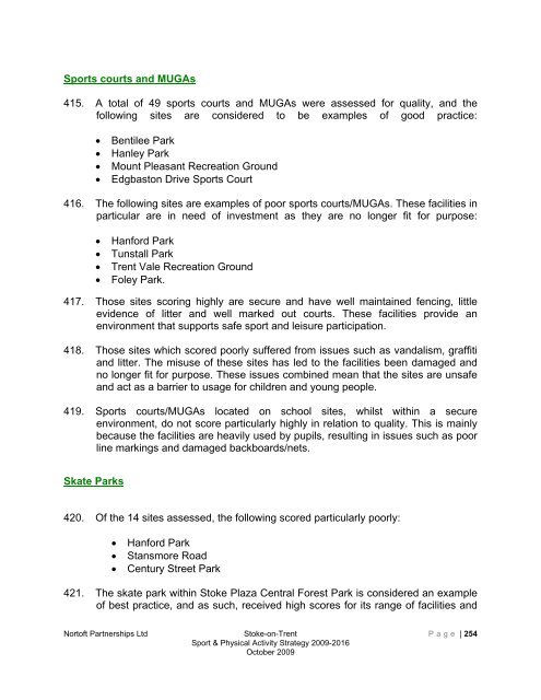 Stoke-on-trent sport and physical activity strategy 2009-2016