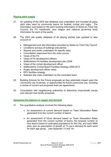 Stoke-on-trent sport and physical activity strategy 2009-2016