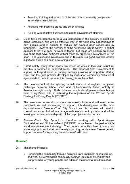 Stoke-on-trent sport and physical activity strategy 2009-2016