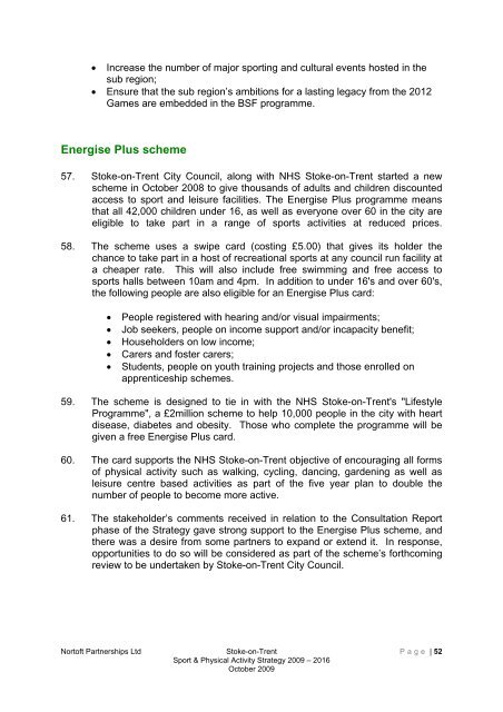 Stoke-on-trent sport and physical activity strategy 2009-2016