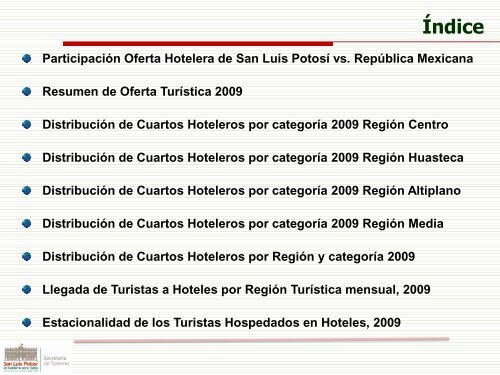 DistribuciÃ³n de Cuartos Hoteleros por RegiÃ³n y CategorÃ­a 2009