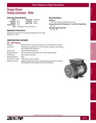 Small & Medium AC Single Phase Motors - Reliance Electric