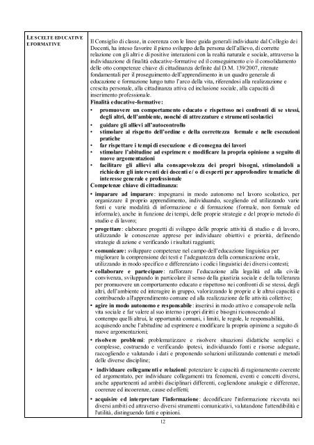 ESAME di STATO DOCUMENTO DEL CONSIGLIO DI CLASSE ...