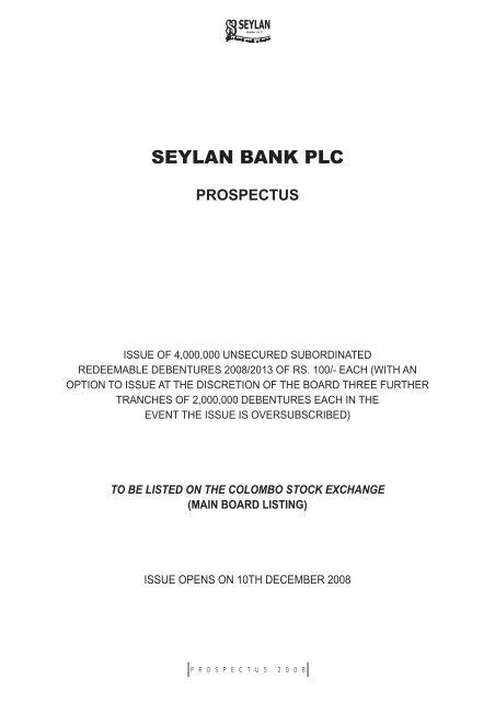 Seylan Bank Fixed Deposit Rates