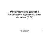 Medizinische und berufliche Rehabilitation psychisch kranker ...