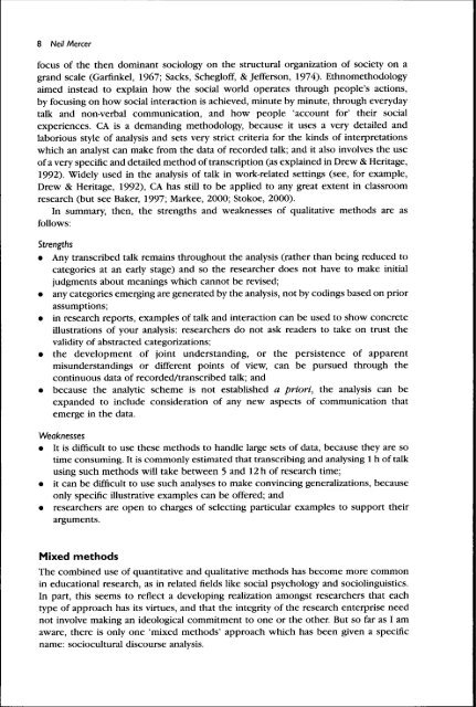 (2010). The analysis of classroom talk: Methods and methodologies ...