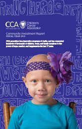 Fiscal year 2012 - Children's Cancer Association