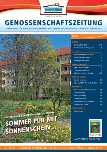 Genossenschaftszeitung Nr. 30 - Juni 2006 - bei der Wewobau eG ...