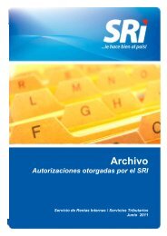 Archivo Autorizaciones otorgadas por el SRI