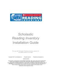 Scholastic Reading Inventory Installation Guide