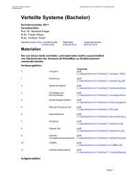 Verteilte Systeme (Bachelor) - Hochschule RheinMain