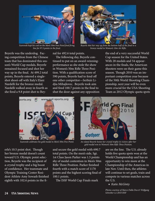 November/December 2010: Volume 18, Number 6 - USA Shooting