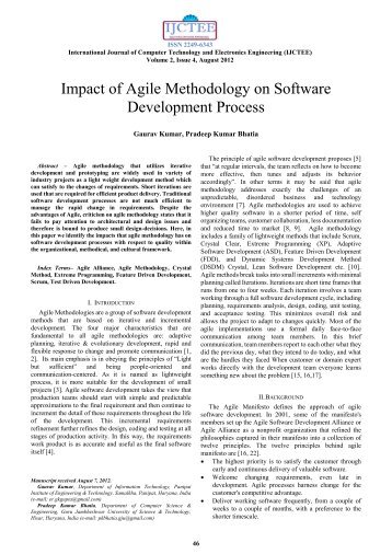 Impact of Agile Methodology on Software Development Process