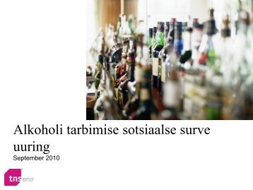 Alkoholi tarbimise sotsiaalse surve uuring - Tervise Arengu Instituut