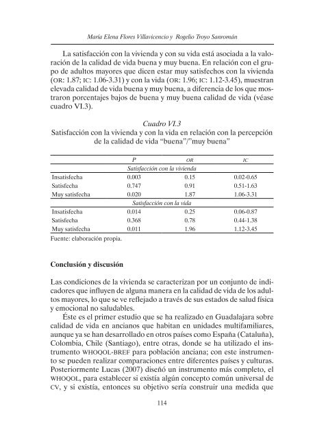 Condiciones sociales y calidad de vida en el adulto mayor ...