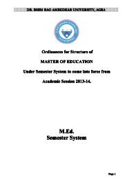 Ordinance - M.Ed. (Semester System) - Dr BR Ambedkar University