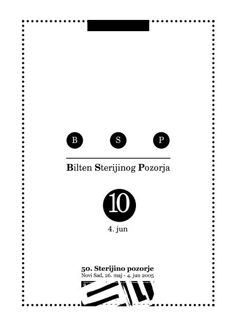 press bilten - Sterijino Pozorje