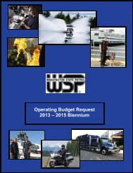 Operating Budget Request 2013 - Washington State Patrol - Access ...