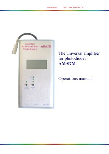 The universal amplifier for photodiodes AM-07M Operations manual