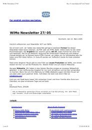WiMo Newsletter 27/05