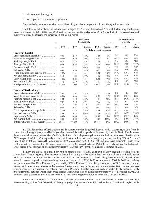 Corral Petroleum Holdings AB (publ) Business Update ... - Preem