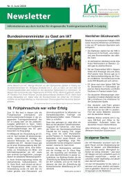 Newsletter 6/2008 - Institut für Angewandte Trainingswissenschaft ...